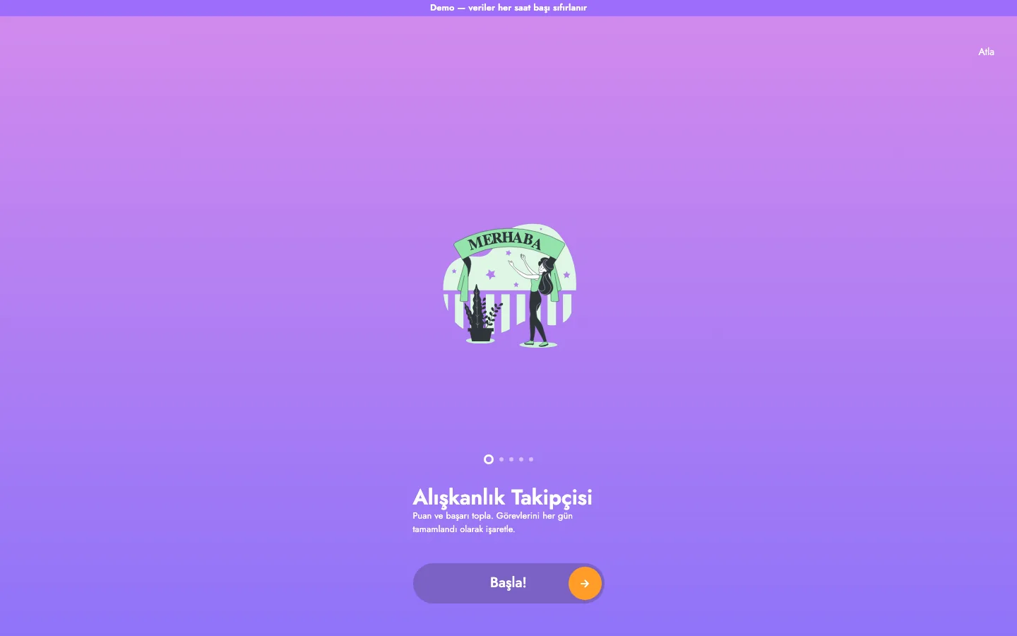 Alışkanlık takipçisi, platform modeliyle