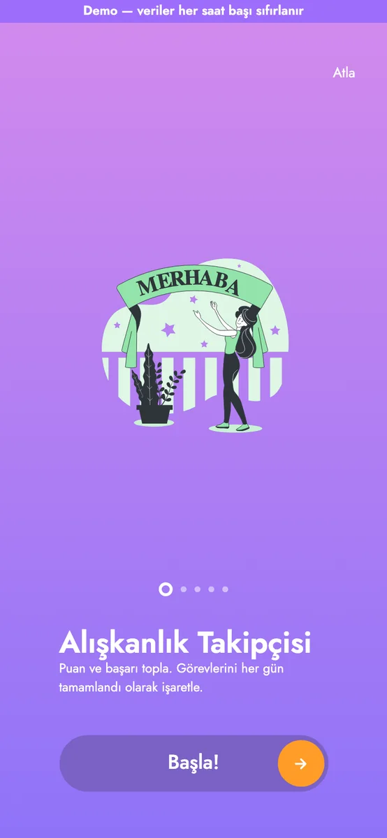 Alışkanlık takipçisi, platform modeliyle